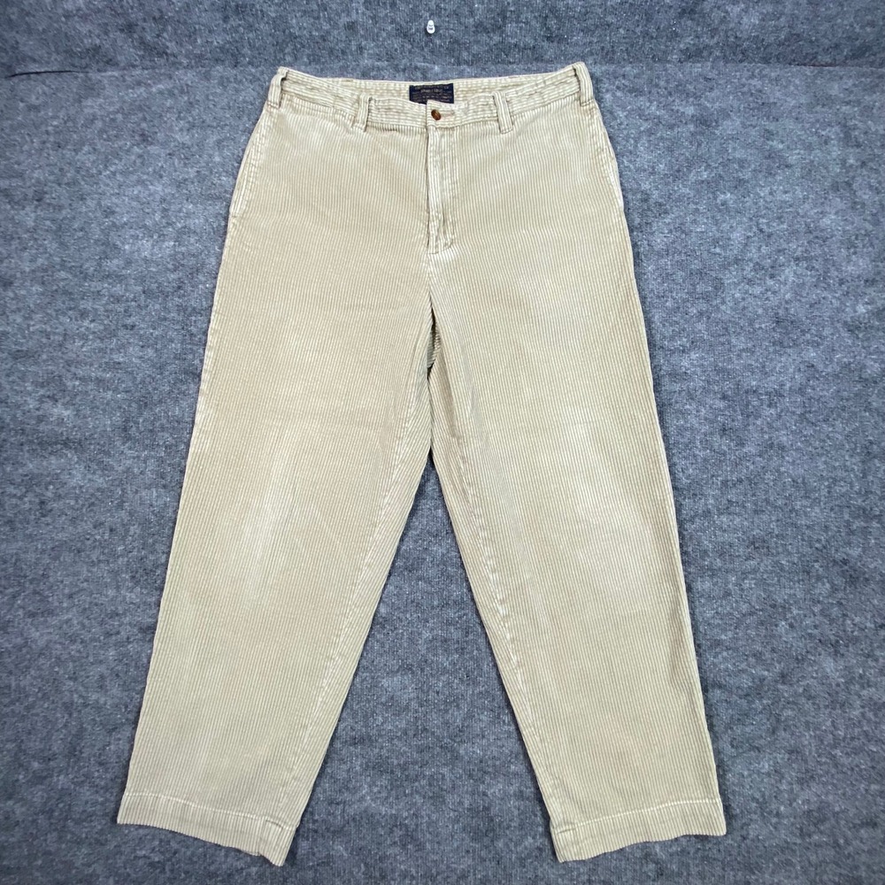 Abercrombie & Fitch Mens Tan Wide Wale Corduroy Pants Straight Leg W36 L28